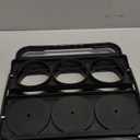 Drink Carrier with Handle, Reusable & Sturdy - for Large Beverages & Food Delivery Use (Black)