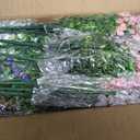Fake Flowers for Outdoor UV Resistant 24 pcs Pink Summer Artificial Flowers Outdoors, Realistic Faux Silk Flowers Fade Resistant, Fake Plants Flowers for Garden Porch Planters Window Patio Wedding
