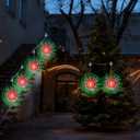 3 Set Christmas Solar Firework Lights Outdoor 120 LED 8 Modes Waterproof LED Hanging Fairy Lights for Christmas Garden Patio Yard Holiday Decoration(Multicolor,Double Style)