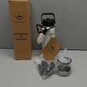 NATURE PIONEOR Insulated Water Bottles with Paracord Handle - 24 oz Vacuum Sports Wide Mouth Water Bottle with 3 Lids, Leak Proof Stainless Steel Keeps Hot and Cold White