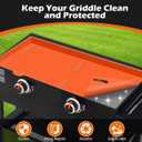 28" Griddle Mat Silicone for Blackstone,Magnetic Protective Cover Mats Blackstone Griddle Top Covers Protector Outdoor-Orange
