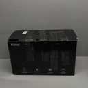 KOOC Double Small Slow Cooker, Buffet Server and Warmer, 2 Mini Pots with 3 Individual Adjustable Temp, Dual Ceramic Pots, Free Liners for Easy Clean-up, Stainless Steel, Total 2.5 Quart, Grey, Round