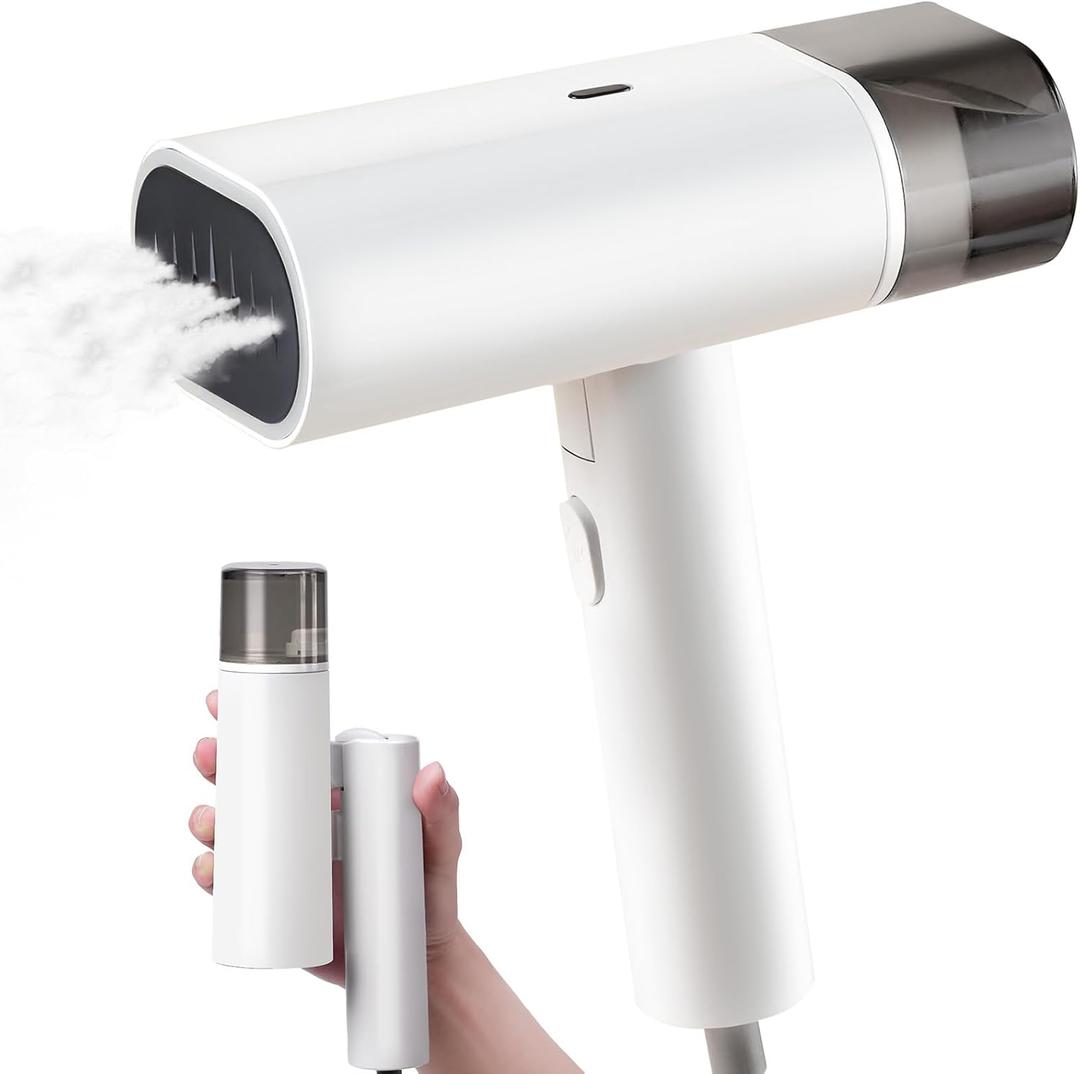 Portable Steamer for Clothes, Handheld Travel Steamer Foldable with Horizontal & Vertical Steaming, 20-Second Fast Heat-Up,180ml Water Tank,Wet/Dry Ironing,1200W Garment Wrinkle Remover