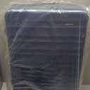 Amazon Basics 30" Hardside Large Checked Luggage with Multi-directional Wheels, Expandable for Up to 15% More Space, Scratch-Resistant Hardshell, Navy Blue