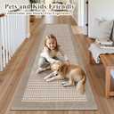 Ileading Runner Rug for Hallways 3'x14' Heavy-Duty Durable Entryway Floor Mat with Non Slip Rubber Backing Low-Pile High Traffic Carpet Machine Washable Accent Rugs for Kitchen, Living Room