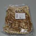 24 Pcs Velvet Bows for Christmas Tree and 12 Feet Wooden Beads Ornaments, 5x7 Inch Vintage Christmas Velvet Ribbon Bows for Xmas Garland Wreath Gift Wrapping Holiday Home Party Decorations (Khaki)