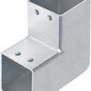 8 x 8 Pcs 2" Square Tube Connector, 2 Way L Square Tubing 90 Degree Corner Joint for Fence Rail