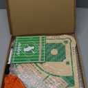 Baseball Board Game,Wooden Baseball Game,20mm Thick Wooden Board with 10 Pieces & Dice,Markers,Great for Family Game Night, Party and Road Trip, Portable