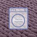 Bigacogo Chunky Knit Throw Blanket for Couch, 51x63 inches, 100% Hand Knitted with Thick Jumbo Chenille Yarn, Cozy Soft Large Rope Knot Cable Crochet Blankets for Sofa Bed Living Room, Winter Grape