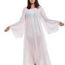 BLESSUME Medieval Wedding Dress Renaissance Pirate Faire Celtic Chemise Under Dress, Medium