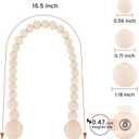 KLOGTSIND Magnetic Curtain Tiebacks, Curtain Tie Backs for Curtains 6 Pack, Wood Bead Curtain Tiebacks, Curtain Holders for Boho Bedroom Decor, Baby Nursery Decor, Farmhouse Decor