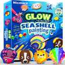 Nicmore Kids Sea Shell Art & Crafts: Glow in The Darkness Painting Kits Crafts for Age 4-6 4-8 8-12 Gift for Boys Girls Art Supplies Activities Toy Gifts for 3 4 5 6 7 8 9 10 11 12 Year Old