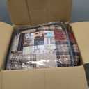 Madison Park King Quilt Set Patchwork Farmhouse, Diamond Quilting Reversible Coverlet Set for King Size Bed, Plush Cotton Filled Quilt Set King Size, Shams King/Cal King Red/Black 3 Piece