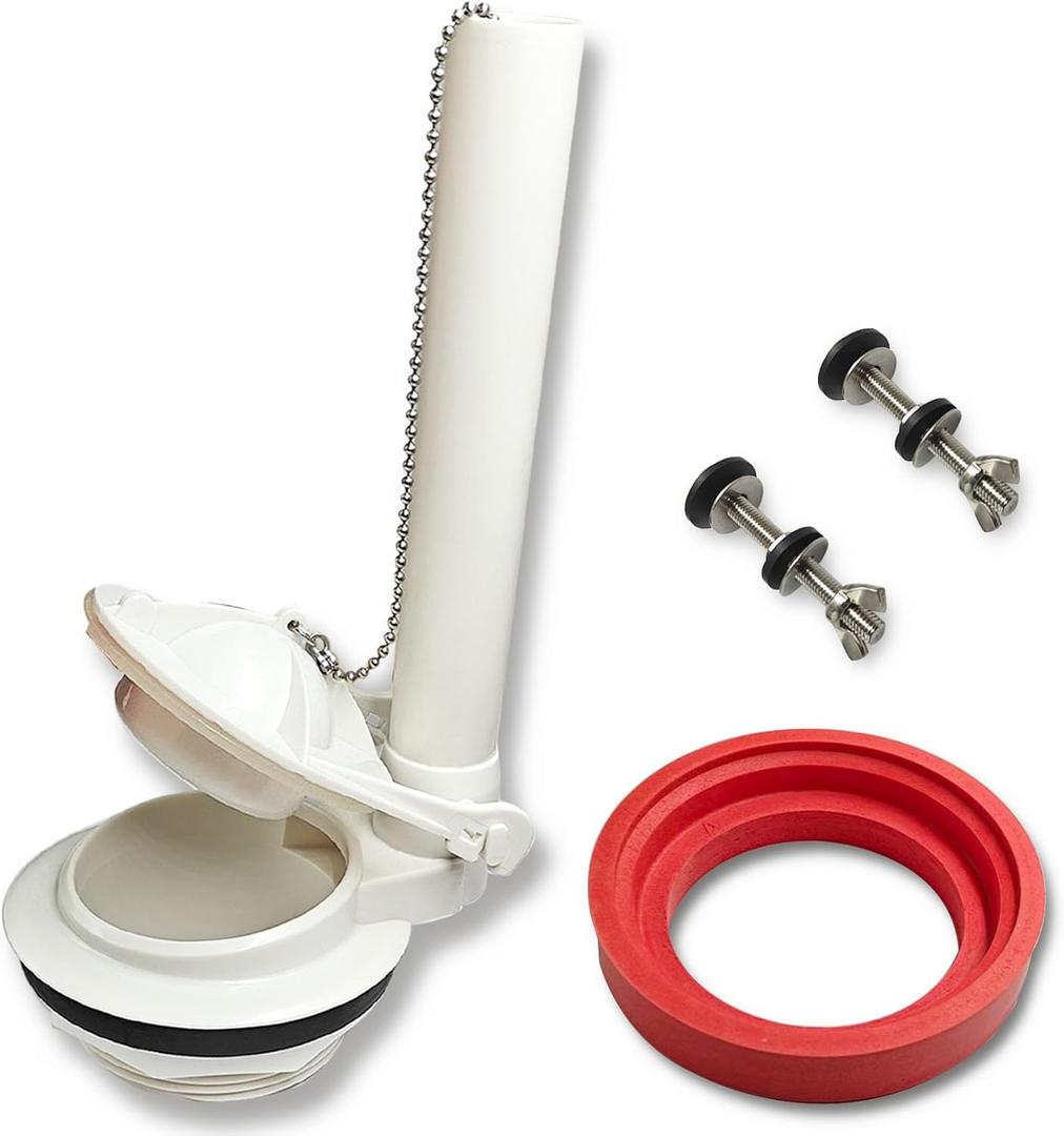 Toilet Flush Valve for American Standard Champion 4/Titan/Duravit, for American Standard Champion 4149a/4215a/4260/4266 Tanks, Includes Flapper/Gasket/Bolt Kit