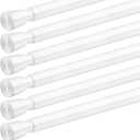FVONZON Tension Curtain Rod White Spring Tension Curtain Rods 26-39 inch 6Pack Adjustable Spring Rods Extendable Tension Rod For Closet, Window, Kitchen,Bookshelf,Bathroom