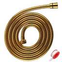 Extra Long Shower Hose - Stainless Steel Attachment for Handheld Head, All Metal Kink-Free Extension With Brass Insert and Nut (79", Gold)