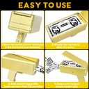 Alagoo Super Money Guns Paper Playing Spary Money Gun Make it Rain Toy Gun, Handheld Cash Gun Fake Bill Dispenser Money Shooter Toy(Metallic Gold)