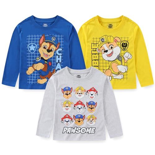 Paw Patrol Nickelodeon Boys Long Sleeve Shirt 2 Pack for Toddler and Big Kids 4