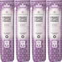 Organic Cotton Rounds, 400 Count - Makeup Remover Pads for Face, Lint-Free