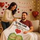 Valentine's Day Gift for Him/her, Pickle Theme Blanket Valentines Gift for Boyfriend/Girlfriend 60"x50", Husband Wife Birthday Blanket, Wedding Anniversary for Men/Women I Love You Gifts