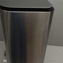 SONGMICS Kitchen Bin, 50 L Pedal Bin, Steel Trash Bin, Soft-Close Lid, Stays Open, Inner Bucket, Wide Non-Slip Pedal, Metallic Silver LTB547E01