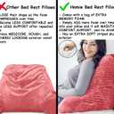Homie Reading Pillow with Reading Light and Wrist Support, Has Arm Rests, and Back Support for Bed Rest, Lounging, Reading, Working on Laptop, Watching TV (Pink)