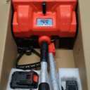 Cordless Snow Shovel 13", 48V 600W, 24.0Ah Batteries & Quick Charger, 12" Width 8" Depth, 20FT Throw Electric Snow Blower with Directional Plate & Adjustable Handle for Driveways & Sidewalks (Red) (Small)