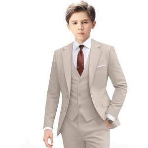 Suits for Boy Slim Fit Formal Dress Outfit Toddler Suit Blazer Vest Pants Kids Tuxedos 8Y