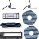 eufy Replacement Parts Kit for X10 Pro Omni, Roller Brush with Bristles and Rubber, Brush Guard, 2 Side Brushes, Washable Filter, and 2 Mop Cloths