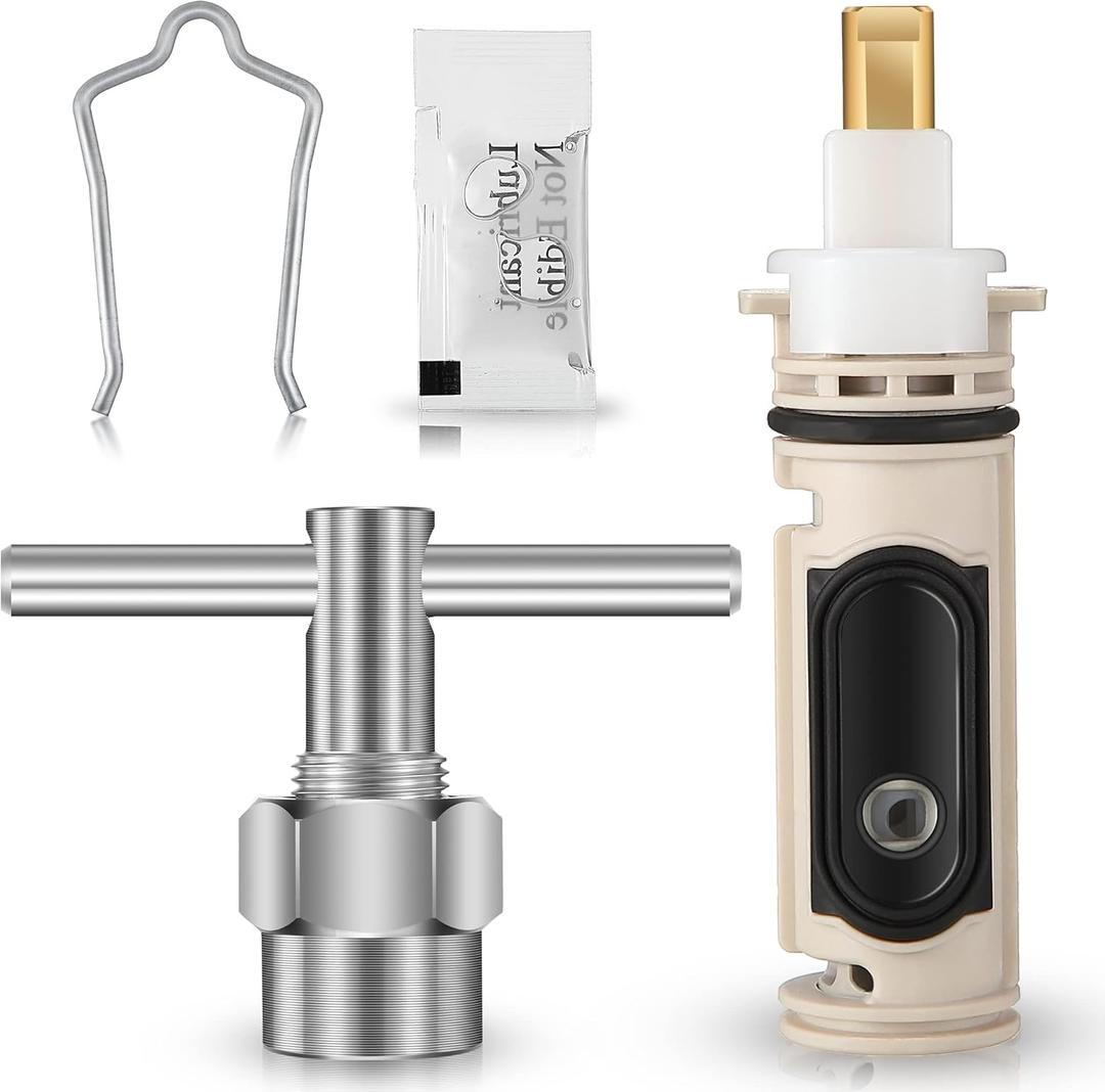 Enhon 1 Pack 1222 Replacement Cartridge Compatible with Moen with Puller, Tub Shower Cartridge Replacement Kit Compatible with Posi temp Faucet, Shower Repair Tool