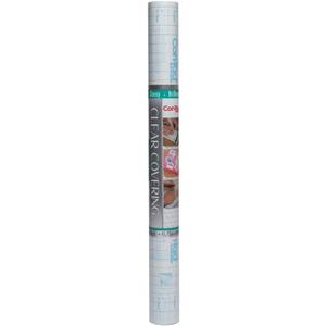 Con-Tact Brand Creative Clear Covering, Versatile and Self-Adhesive Shelf Liner, Ideal Privacy Film, Protective Clear Vinyl, 18'' x 16', Glossy