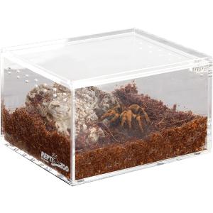 REPTI ZOO Magnetic Acrylic Case 4.1"x3.3"x2.5" Nano Enclosure Reptile Breeding Box Terrarium Cage Tank Tarantula Scorpion Sling Isopods Lizards Roach Invertebrates Insect Mantis