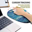 Hokafenle Ergonomic Mouse Pad Wrist Support, Terraced Slope Carpal Tunnel Wrist Pad for Mouse with Unibody Memory Foam, Wrist Rest Pain Relief Mousepad (Starry Night, 11.8x7.9 in)