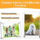 10 Clear Acrylic Picture Frames - Double Sided, Freestanding Floating Frames for Bedroom, Living Room, Home Office - 6 x 4 Inch