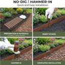WORTH Garden Corten Steel Pre-Rusted Lawn Landscape Edging 8-Pack 6" x 40"