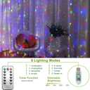 300 LED Curtain String Lights, Fairy Lights with 8 Light Modes, 9.8x9.8Ft Remote USB Plug Fairy String Lights for Christmas, Bedroom, Indoor, Outdoor, Weddings, Party, Camping Decor (Multicolored) (Copper Wire-Multicolor)