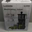 Cold Press Juicer, 5.8" Wide Feed Chute Juice Extractor Machine with 400W, High Juice Yield, Slow Masticating Juicer for Whole Vegetables & Fruits, Light Grey