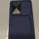 SSLOTSCASE for Samsung Galaxy S25 Ultra Case with Stand & Credit Card Holder & Sliding Camera Cover, Full-Body Drop Proof TPU Soft Silicone Edge Protective Case Cover for Galaxy S25 Ultra 6.9‘’, Blue