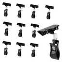 Ayuanb Mini Black Sign Holder Clips for Display, Plastic Sign Holder Clips for Retail, Swivel Price Signs Clip, Rotatable Price Shelf Clips for Store Clothing Rack Merchandise Shelf Basket