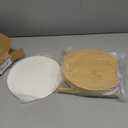 Wooden Tortilla Press 10 Inches with Rolling Pin & 50 Pcs Parchment Paper Mexican Tortillera Presser Homemade Tortillas Roti Pataconera Dough Press