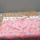 Luciphia 1 Pack 3 Blankets Super Soft Fluffy Premium Fleece Pet Blanket Flannel Throw for Dog Puppy Cat Paw Brown/Pink/White Medium(30x20 inch)