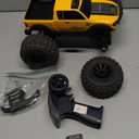 Amphibious Remote Control Car Waterproof Monster Truck Toys for Kid 4WD All Terrain Off Road RC Cars 2.4G RC Trucks 2 Batteries Drift RC Stunt Cars for Boys Age 8-12 Kids Gifts (Yellow)