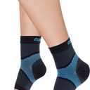 Copper Fit ICE Plantar Fascia Compression Foot and Ankle Sleeve Infused with Menthol, 1 Pair (Small/Medium)