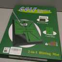 Golf Hitting Mat, Golf Mats Practice Outdoor Indoor for Swing Path Feedback Detection Batting, 16"x12" Artificial Dual Turf Golf Mat with Tees for Training, Driving, Chipping