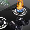 3 x Small Size Gas Stove Knob Safety Covers: 6Pcs Child Proof Stove Covers Diameter 0.1 inches, Non-Universal Compact Size Baby Proof Oven knobs Locks for Only Height Under 1.5" (Black)