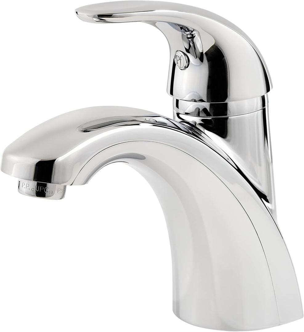 Pfister Parisa Bathroom Sink Faucet, Single Control, 1-Handle, Single Hole, Polished Chrome Finish, LF042PRCC