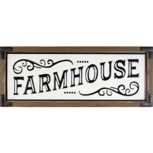 Patton Framed Metal Farmhouse Sign, 11 x 28 in