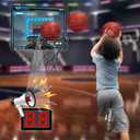 Folimix Mini Basketball Hoop Indoor for Kids, Basketball Hoop Over The Door with LED Lighting, Electronic Scoreboard & 3 Balls, Basketball Toys Gifts for 6 7 8 9 10 11 12 Year Old Teen Boys Christmas