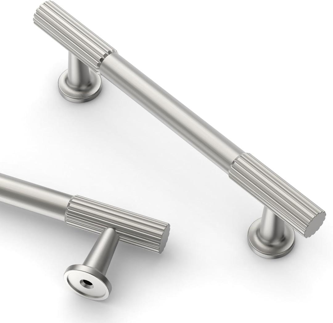 Asidrama 10 Pack 3.75 Inch(96mm) Brushed Satin Nickel Cabinet pulls Kitchen Cabinet Handles, Cabinet Pulls Kitchen Cabinet Hardware for Cupboard Drawer Pulls