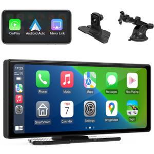 9.26" Wireless Protable Carplay&Android auto,Carplay Box Screen GPS Navigation for, carplay Screen for Car with Bluetooth, AirPlay, AUX/FM, Siri for All Models